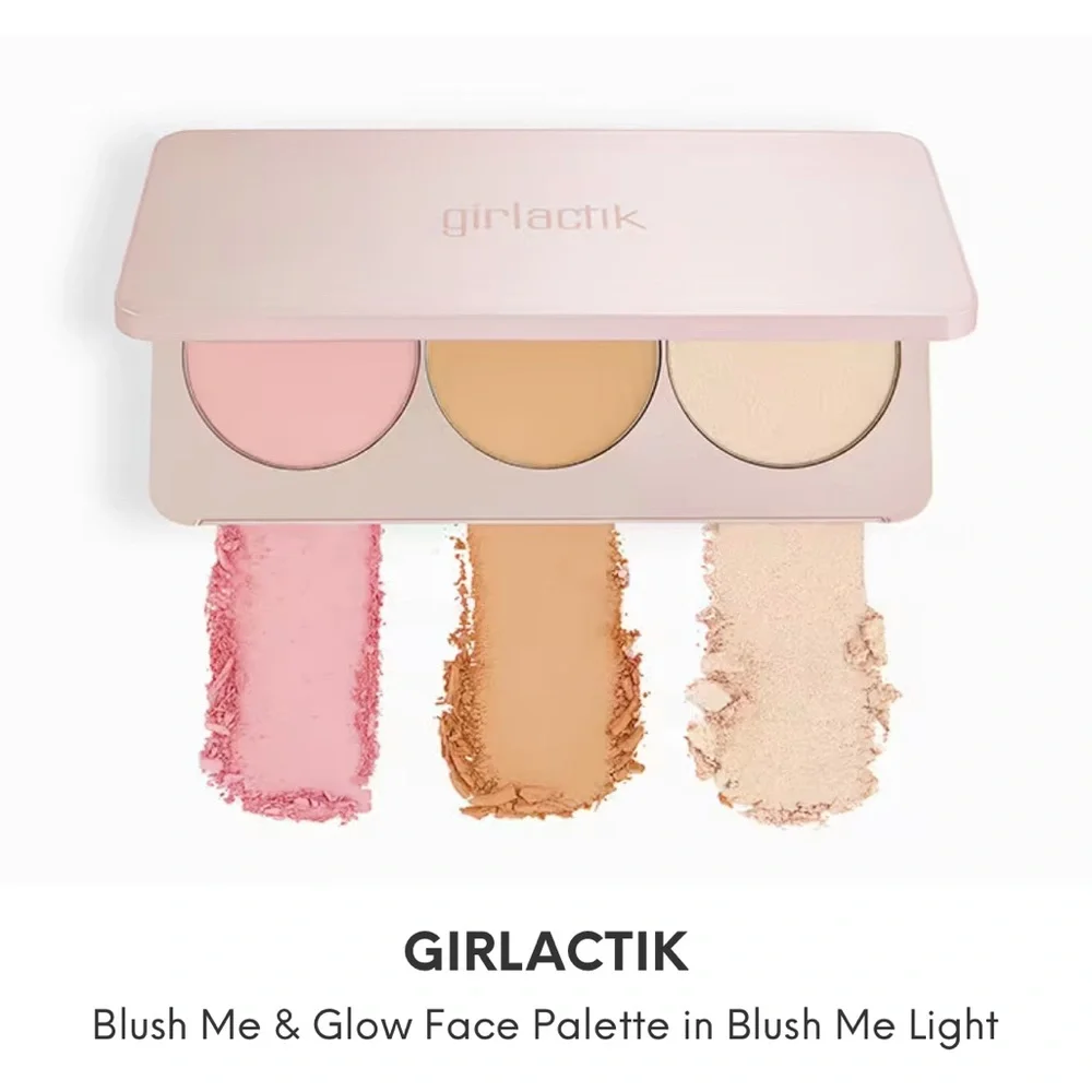 GIRLACTIK Blush Me & Glow Face Palette in Blush Me LIGHT Blush Bronzer Highlight